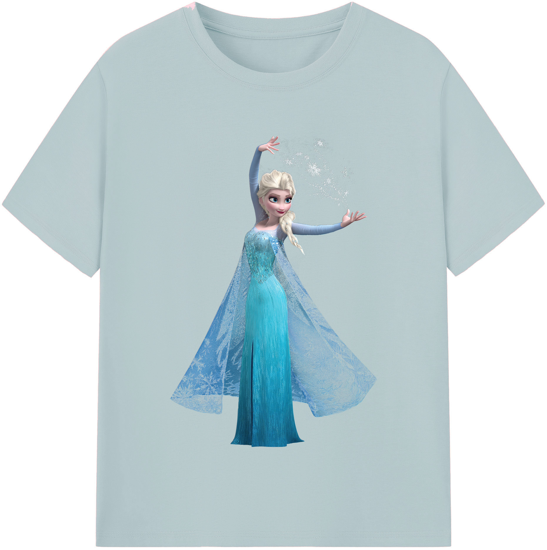 （画像用） アナと雪の女王 アンナ エルサ Frozen Anna Elsa 綿100％半袖Tシャツ（フロントプリント）